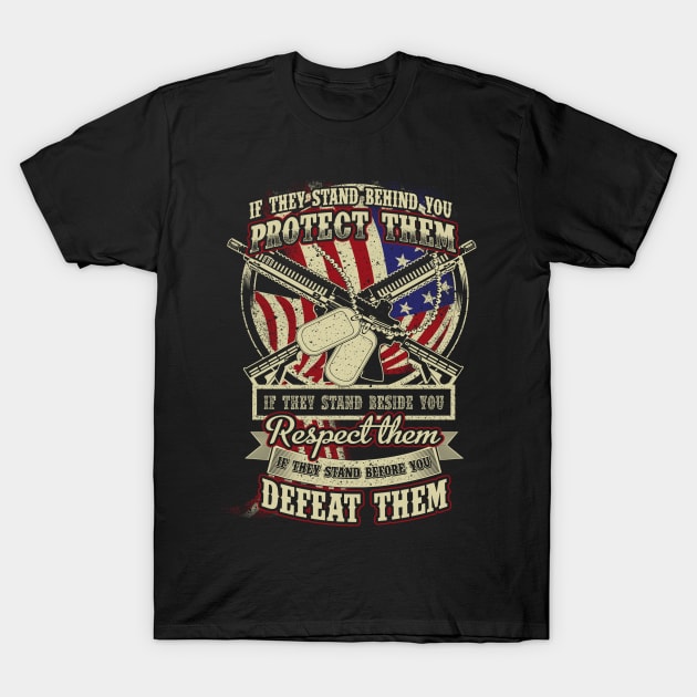 Respect for US soldiers T-Shirt military T-Shirt by LutzDEsign